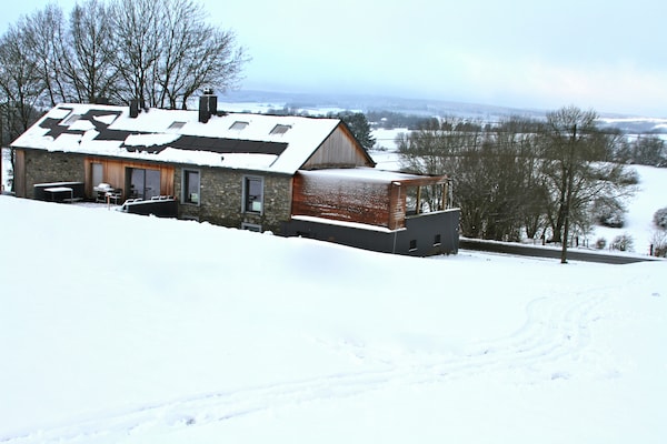 Foto van Ontspannen & Spelen in de Ardennen - Vakantiehuis in Vaux-Sur-Sure - ExteriorWinter