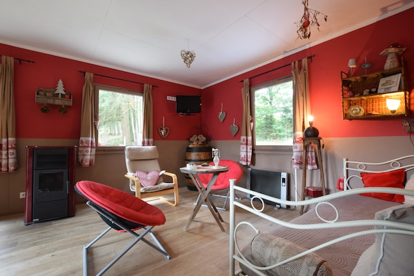 Foto van Chalet gelegen in een groene en rustige omgeving - Vakantiehuis in Houffalize - LivingRoom