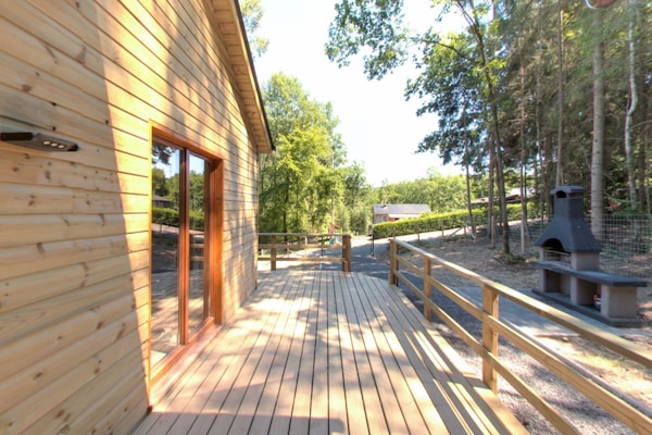 Foto van Luxe chalet met sauna in het bos nabij Durbuy - Vakantiehuis in Barvaux - Terrace