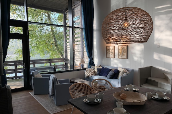 Foto van Sky Pad: toevluchtsoord aan het meer - Vakantiehuis in Antoing - LivingRoom